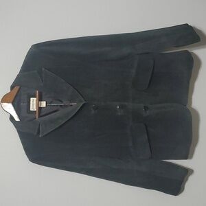 St. John's Bay jacket women's size large black washable suede genuine leather